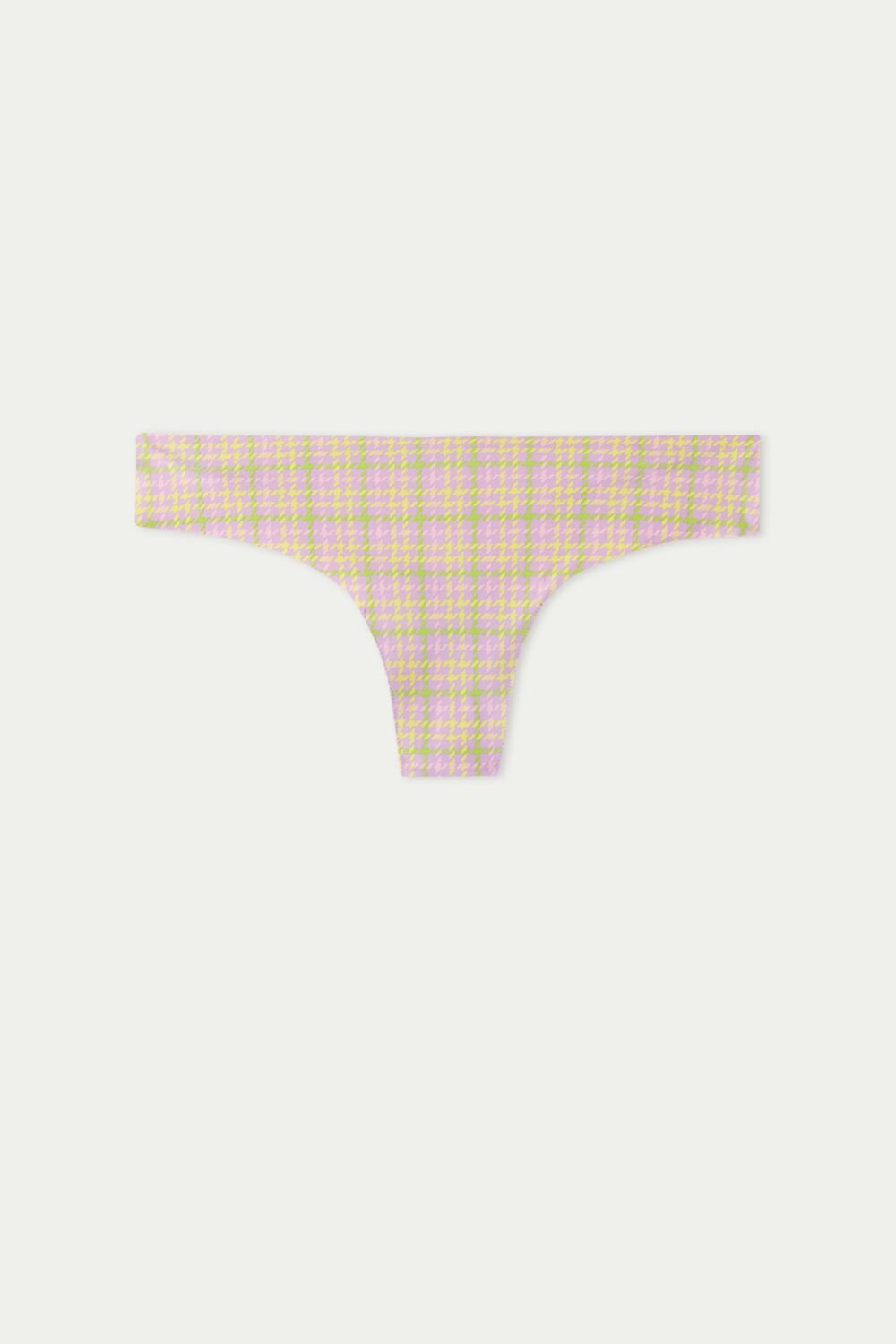 Multicolor Houndstooth Candy Print 293v Tezenis Raw Edge Brazilian Brief in Printed Microfiber | 032968-FMT