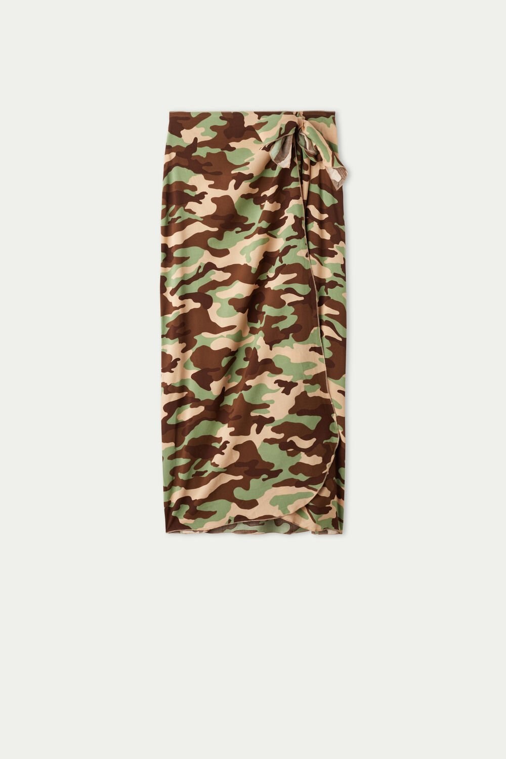 Multicolor New Camo Print 588v Tezenis Plain Weave Midi Pareo Skirt | 271850-LMC