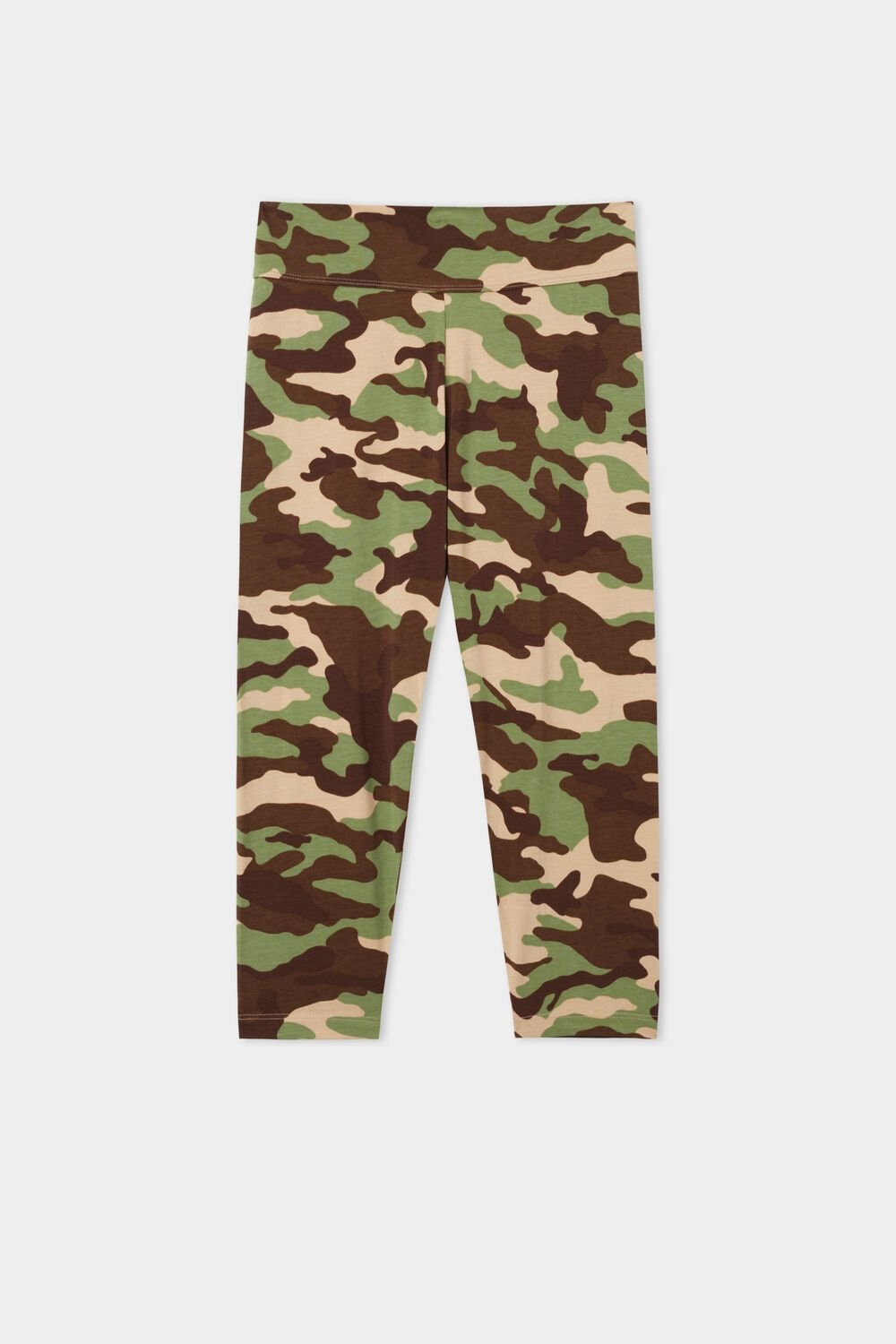 Multicolor New Camo Print 588v Tezenis Printed Cotton Capri Leggings | 894305-AXD