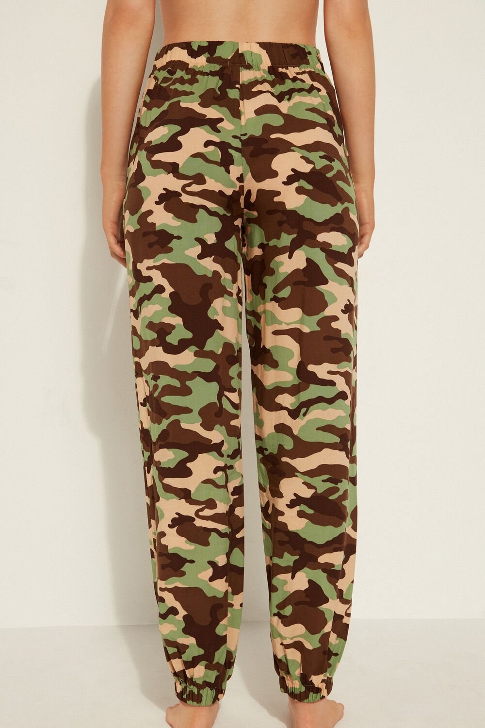 Multicolor New Camo Print 588v Tezenis Viscose Fabric Joggers | 709261-ZVR