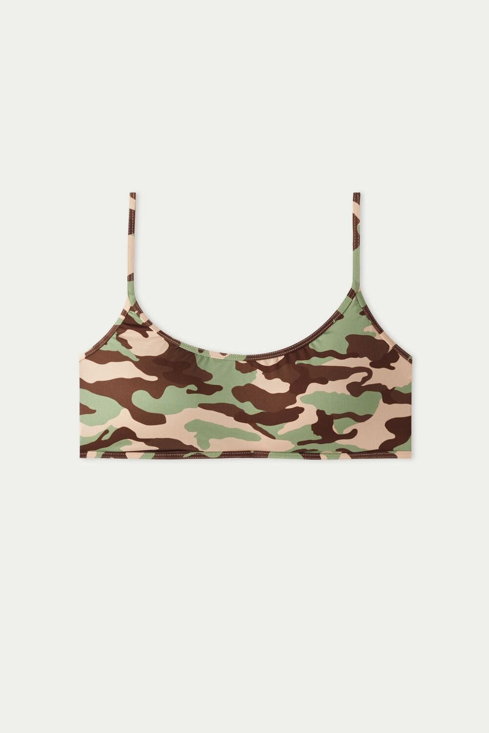 Multicolor New Camo Print 649v Tezenis New Camo Family String Brassiere Bikini Top | 069785-SVT