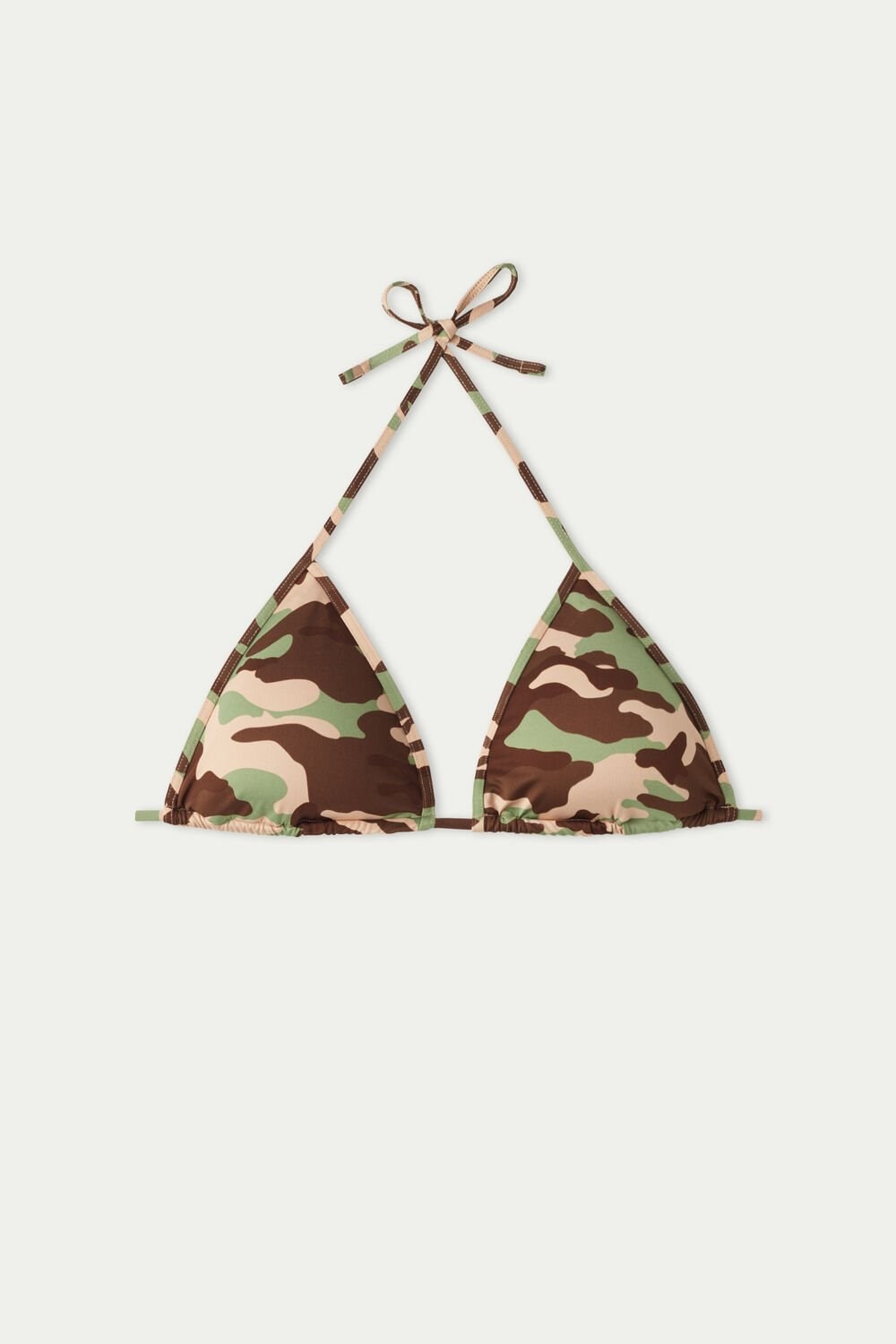 Multicolor New Camo Print 649v Tezenis New Camo Family Triangle Bikini Top | 718546-UXB