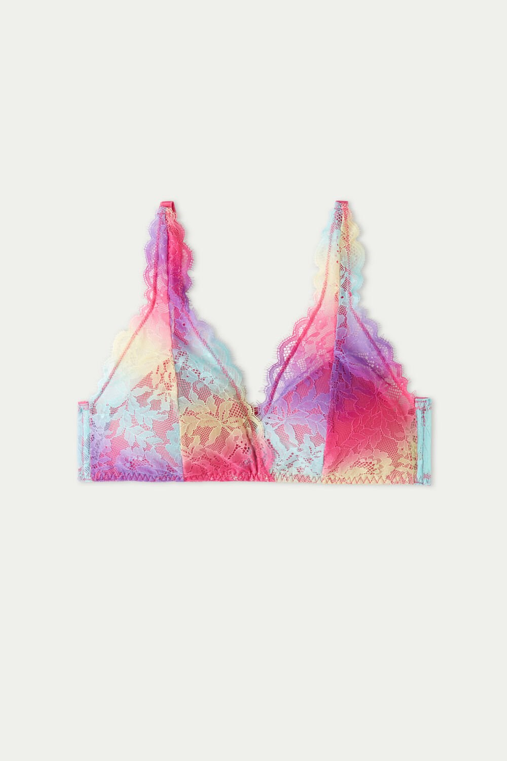 Multicolor Rainbow 278v Tezenis Havana Rainbow Lace Triangle Bra | 278415-CRV