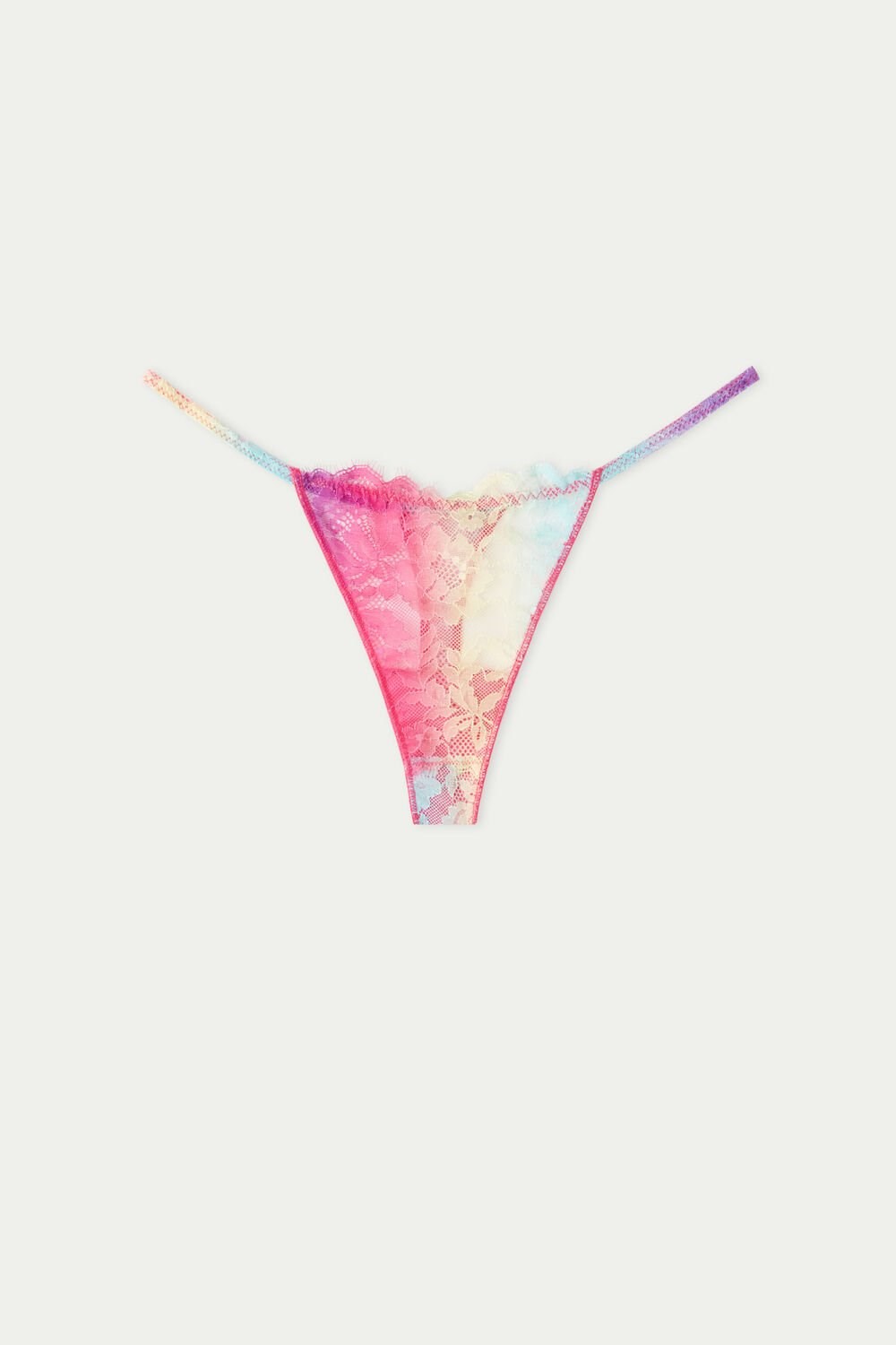 Multicolor Rainbow 278v Tezenis Rainbow Lace String Thong | 067928-HCW