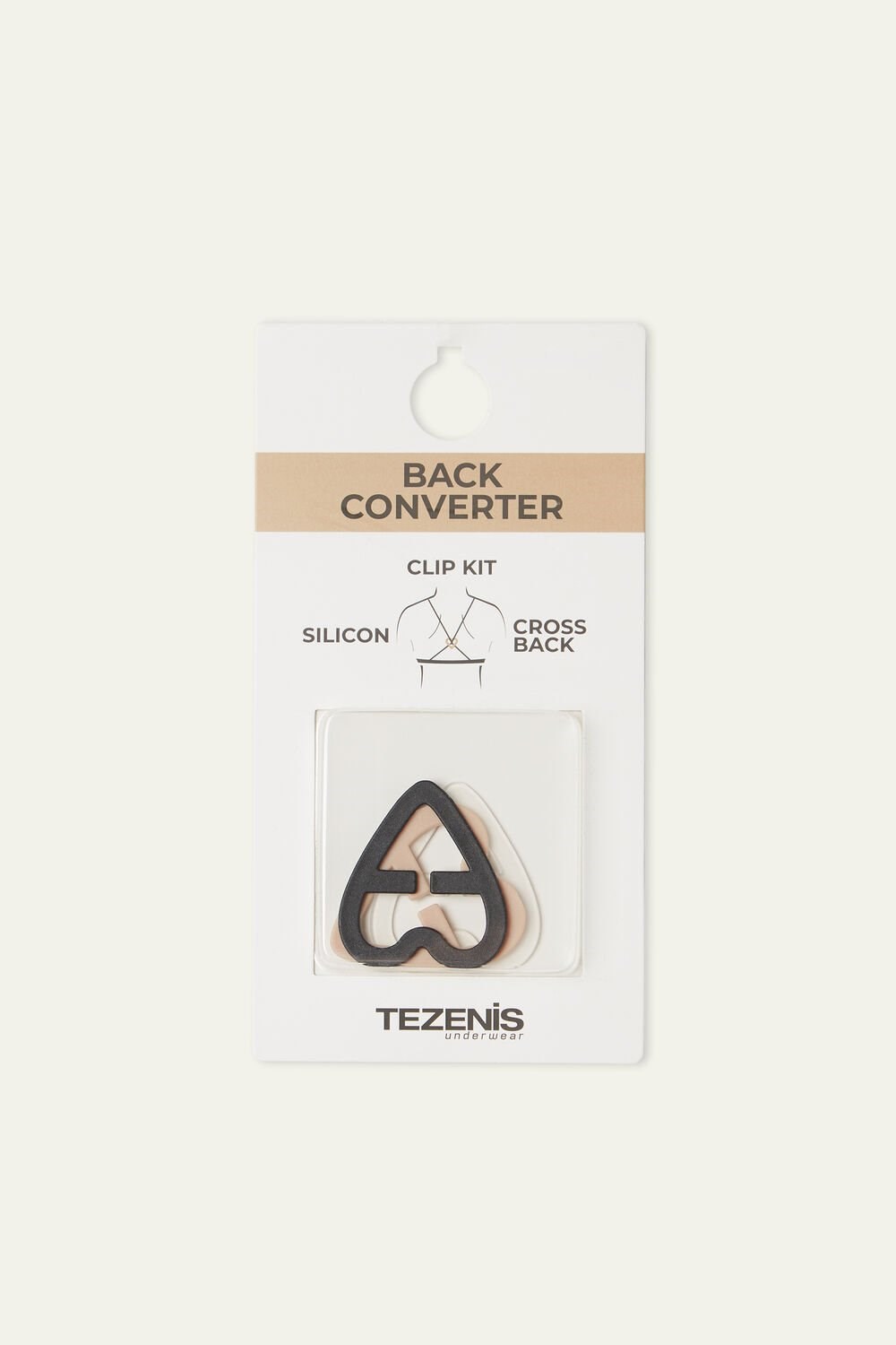 Multicolor Sheer/Black/Natural Blush 2421 Tezenis 3 X Cross-Back Converter Clip Kit | 390247-JFK