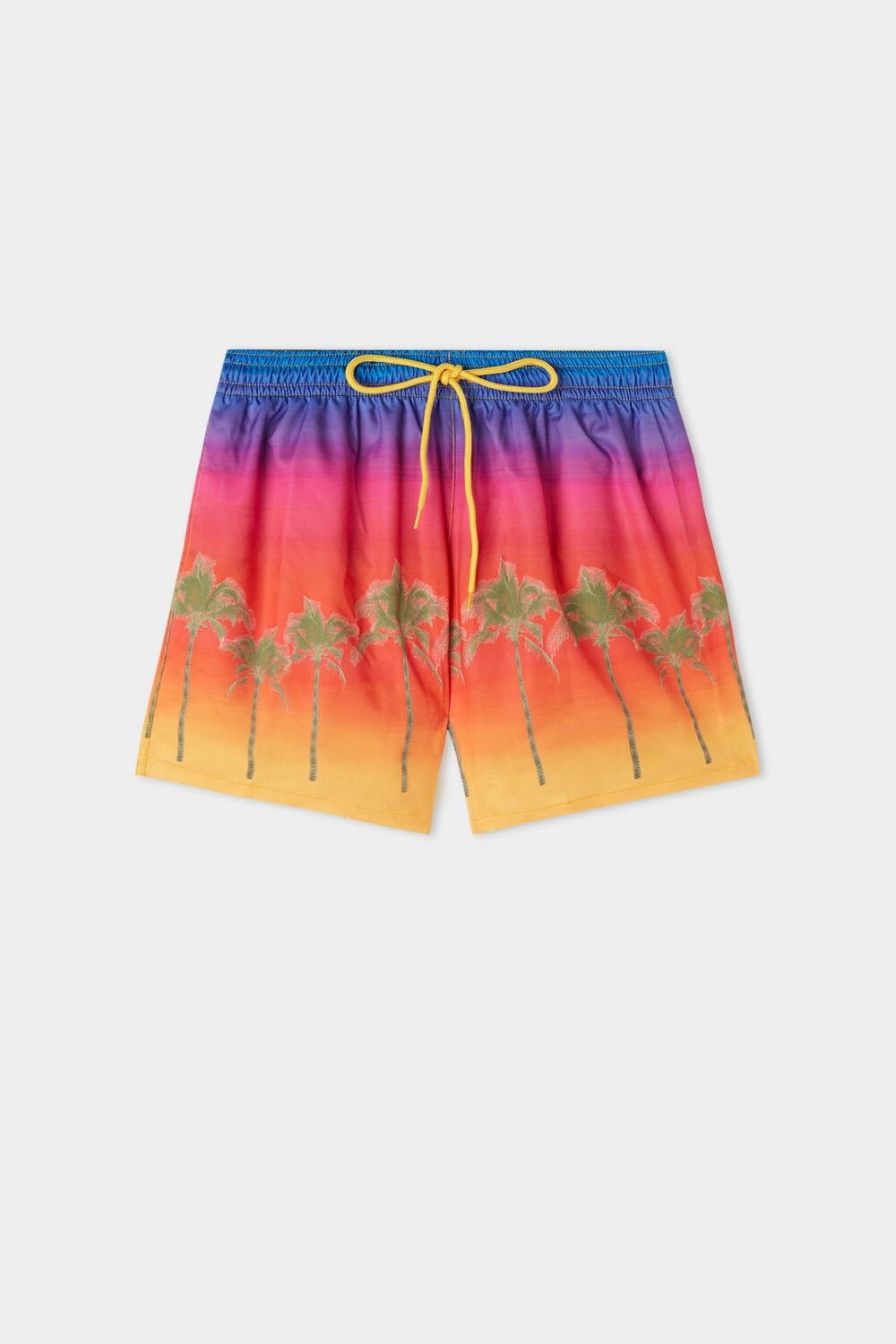 Multicolor Sunset Palm Tree Print 606v Tezenis Printed Swim Trunks | 153247-CZK