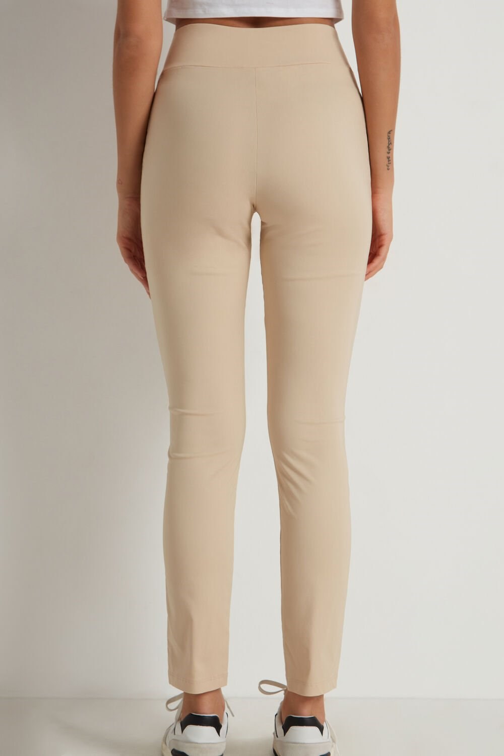 Nude Beige 320v Tezenis Crossover Waist Cloth Leggings | 482095-BTU