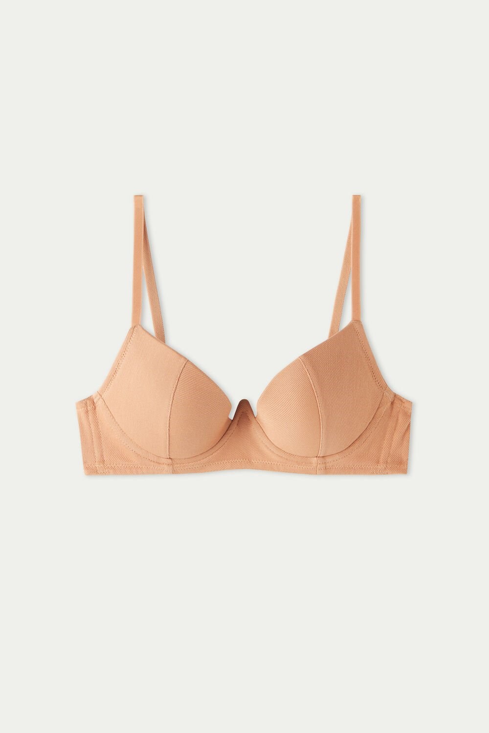 Nude Dark Nude 264v Tezenis Malibù Nude String Super Push-Up Bra | 954631-UQH