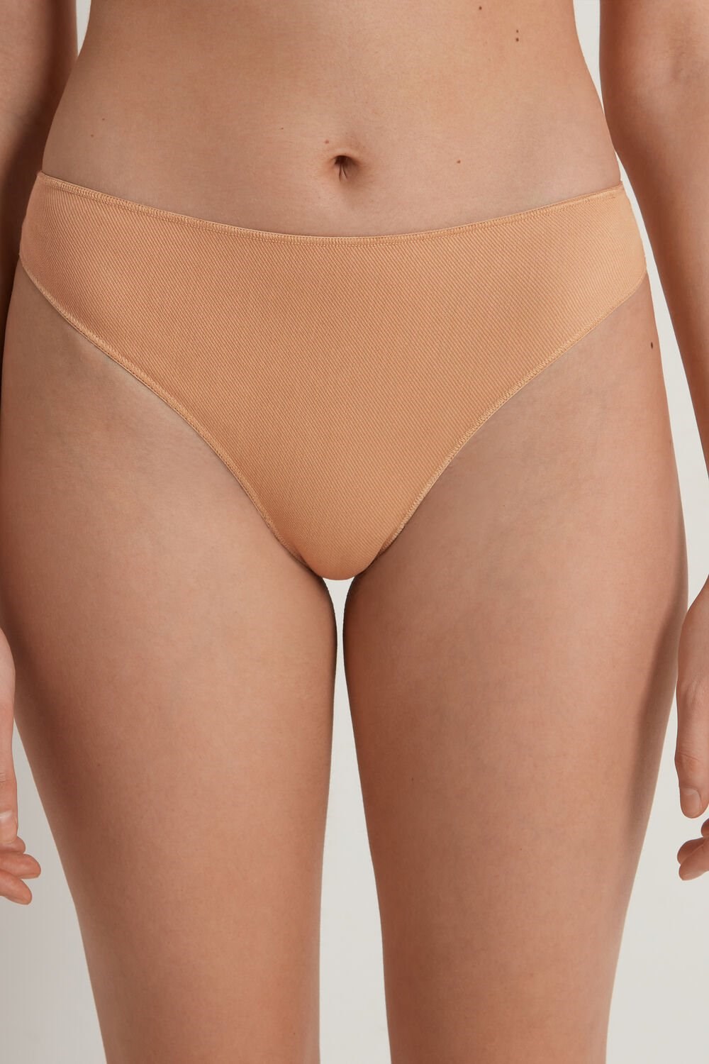 Nude Dark Nude 264v Tezenis Nude String High-Waist Brazilian Panties | 359178-ZEH