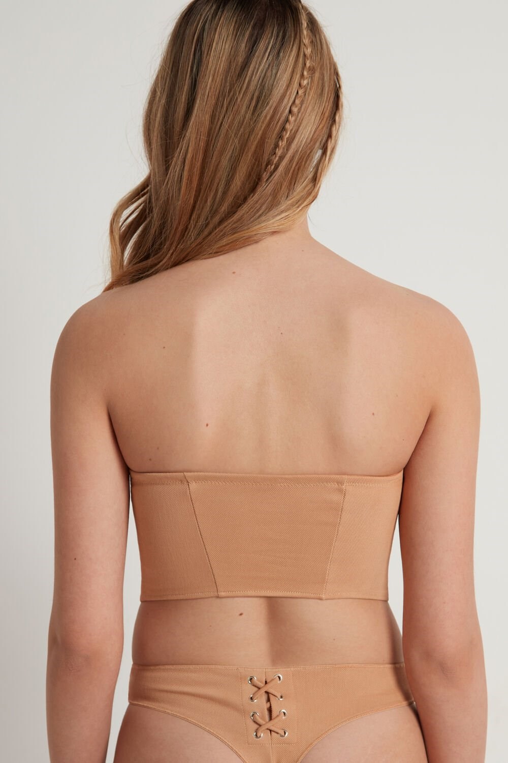 Nude Dark Nude 264v Tezenis Nude String Bandeau Balconette Bra Top | 970685-OTS