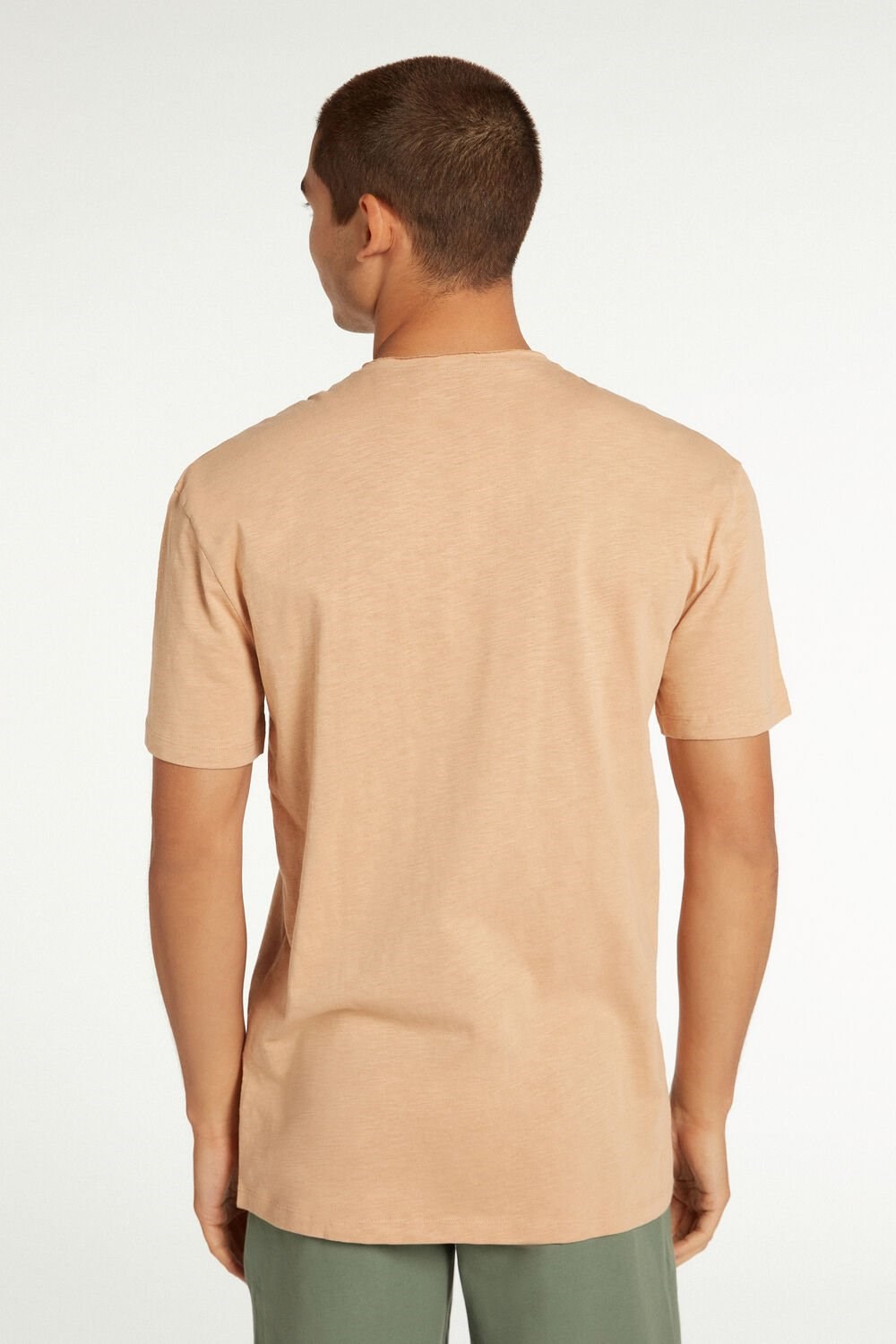 Nude Desert 646v Tezenis Cotton T-Shirt with Breast Pocket | 380416-PRC