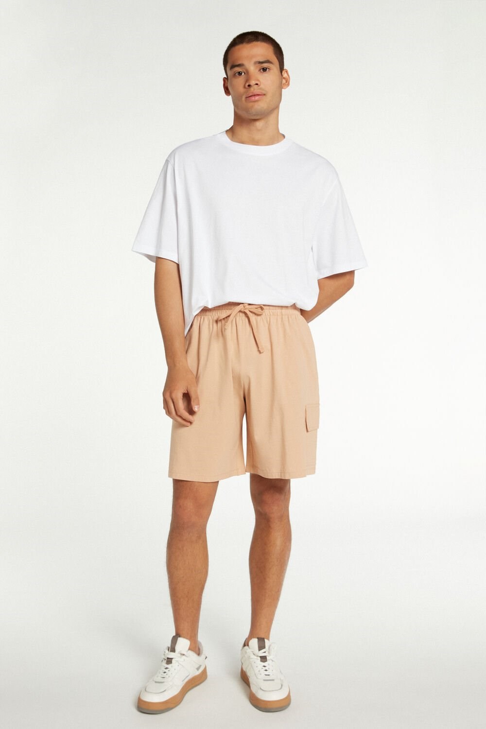 Nude Desert 646v Tezenis Men’s Cotton Shorts with Pockets | 534689-OQE