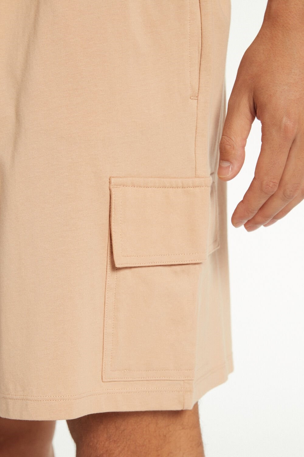 Nude Desert 646v Tezenis Men’s Cotton Shorts with Pockets | 534689-OQE