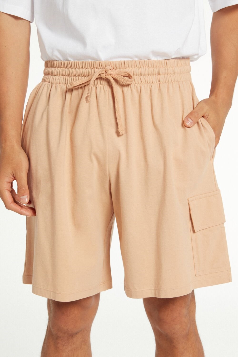 Nude Desert 646v Tezenis Men’s Cotton Shorts with Pockets | 534689-OQE