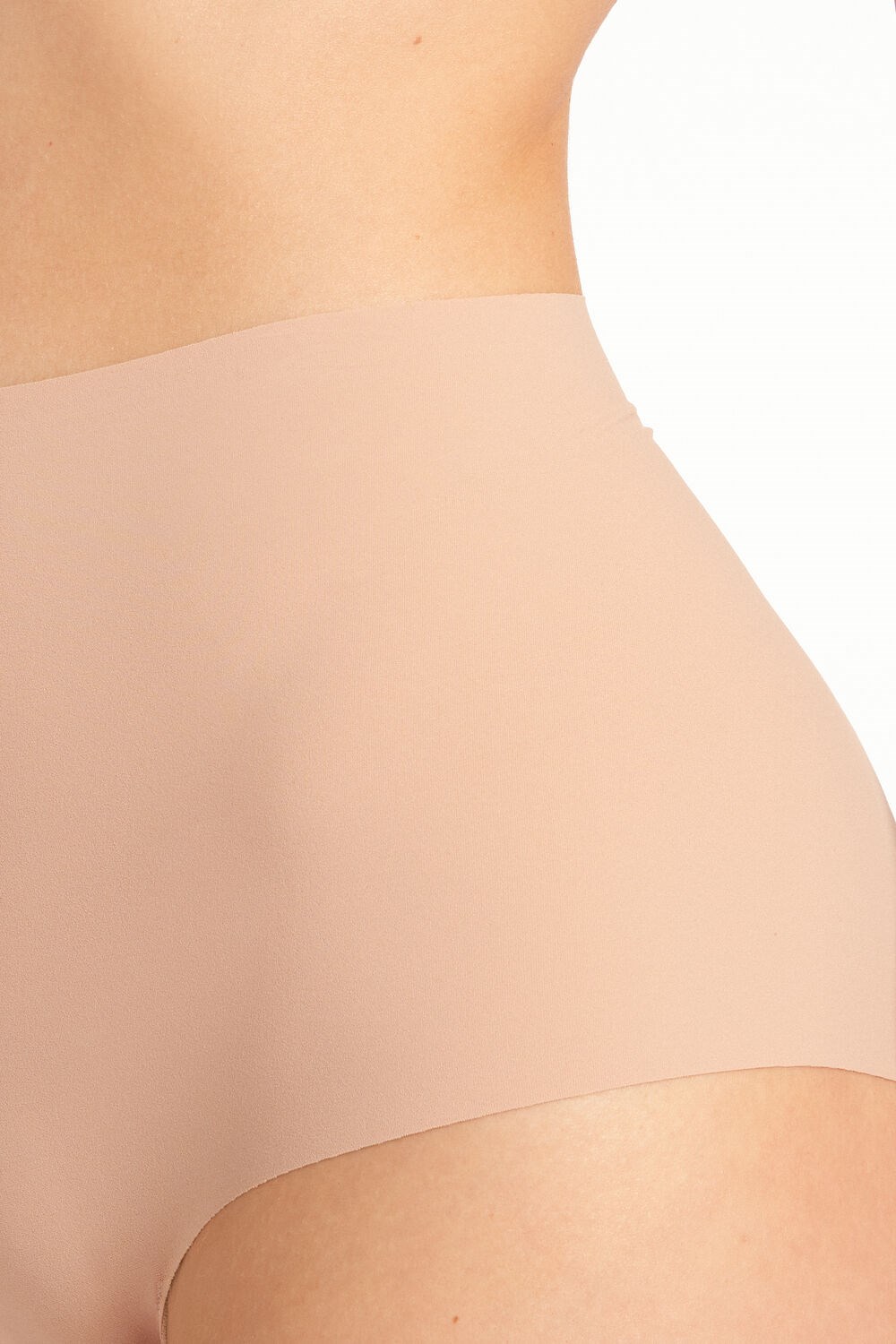 Nude Natural Blush 1905 Tezenis High-Waisted Raw-Cut Microfiber Hipsters | 613970-SCI