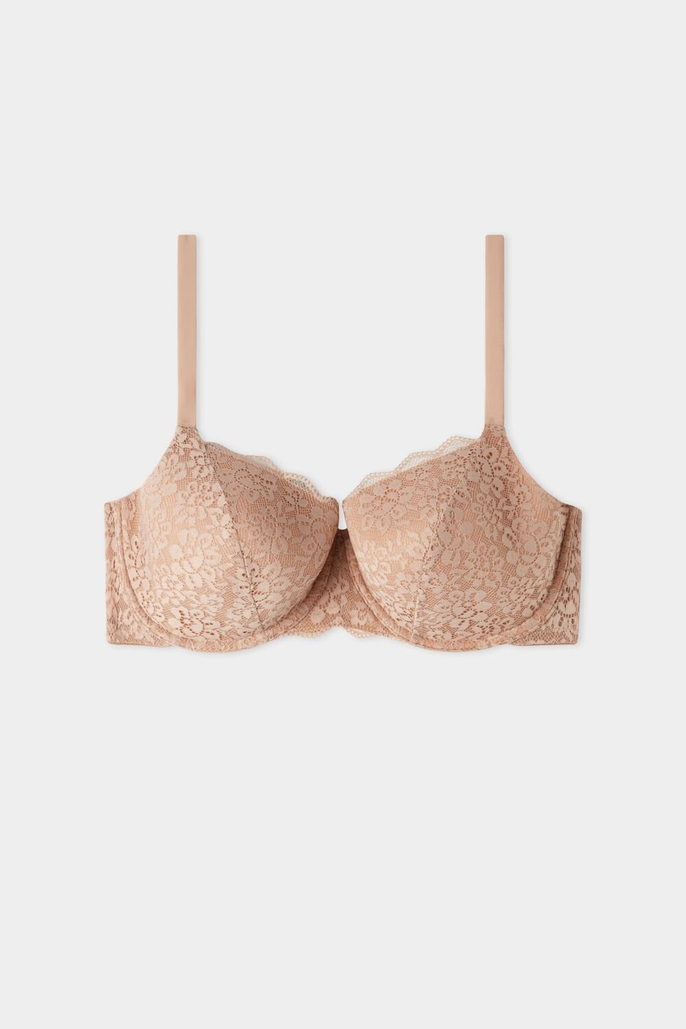 Nude Natural Blush 1905 Tezenis Prague Full Cover Recycled Lace Balconette Bra | 189702-JYC