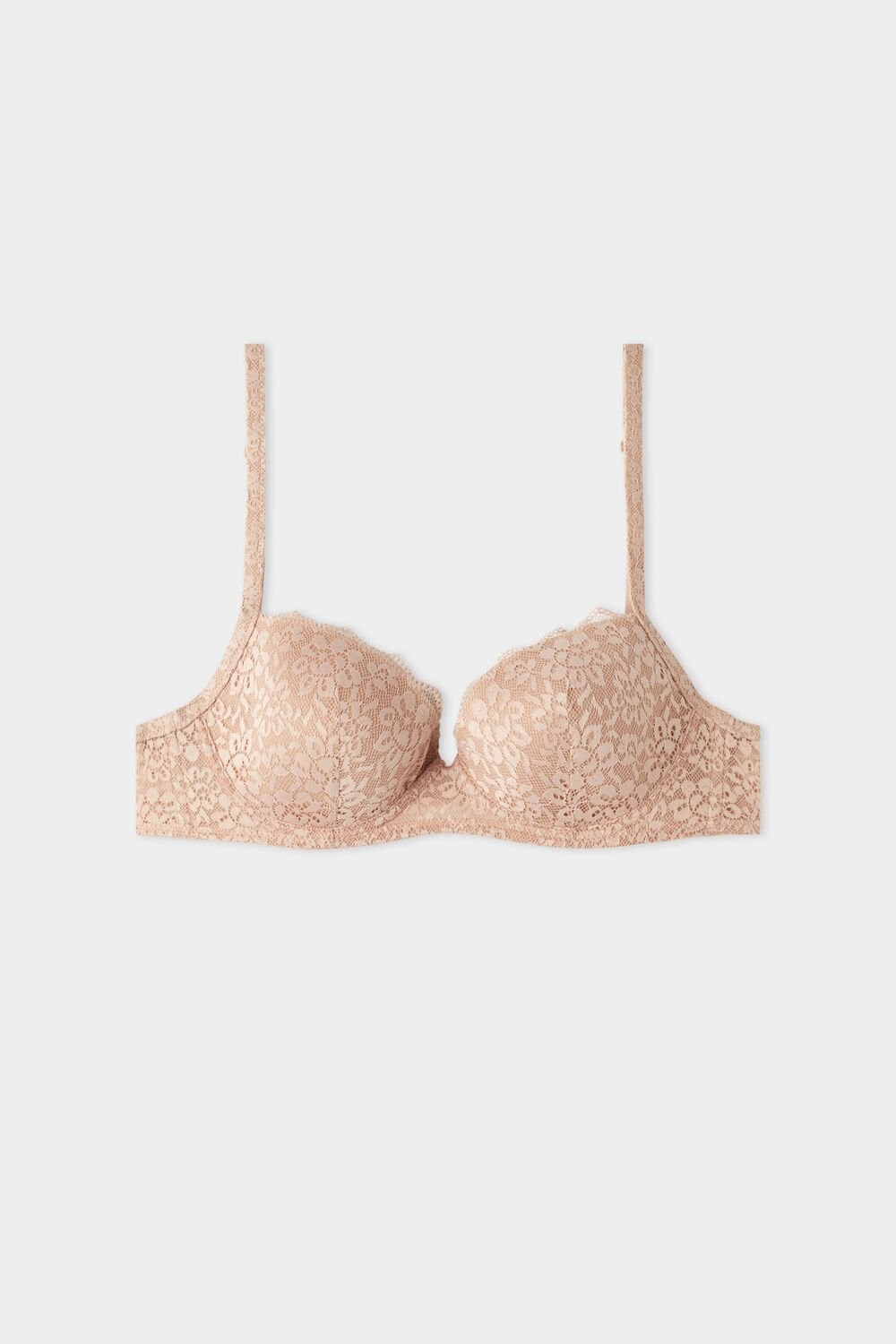 Nude Natural Blush 1905 Tezenis Wien Recycled Lace Lightly Padded Balconette Bra | 627580-IQM