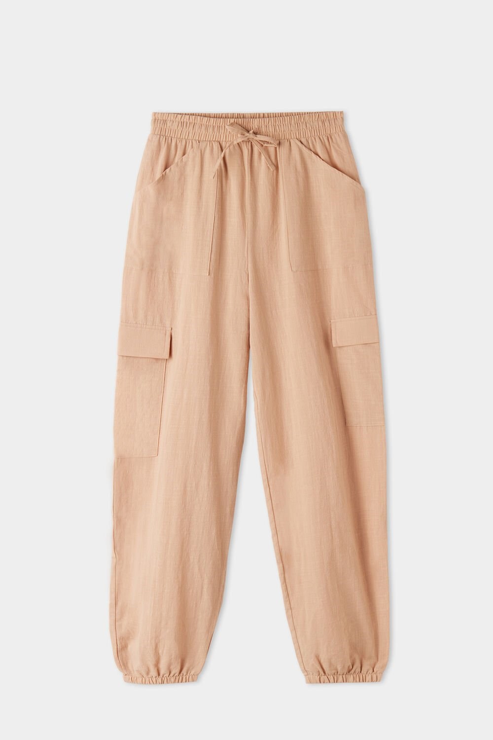 Nude Nude Sand 557v Tezenis Cotton Canvas Cargo Pants | 537420-TAX