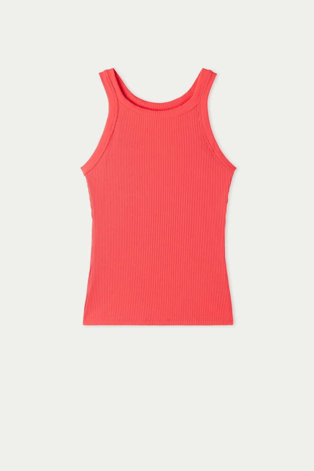 Orange Coral Red 566v Tezenis Ribbed Cotton Racerback Tank Top | 437586-PYM