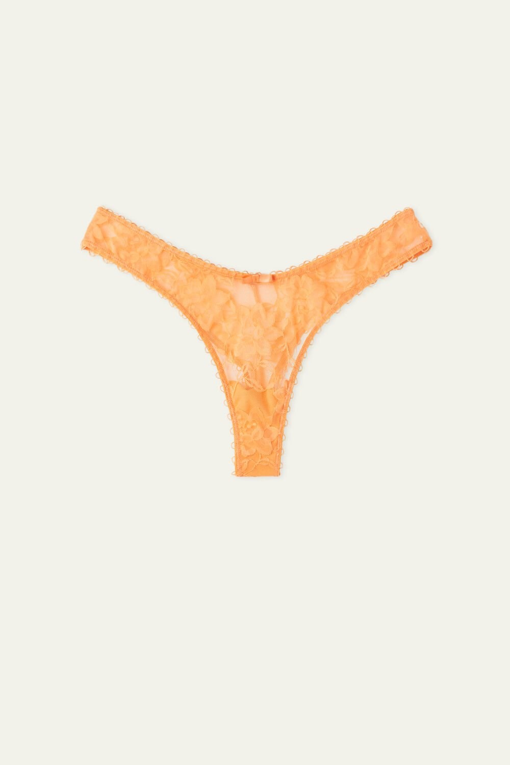 Orange Pastel Orange 253v Tezenis Blooming Lace High-Cut Brazilian Panties | 436027-WTZ