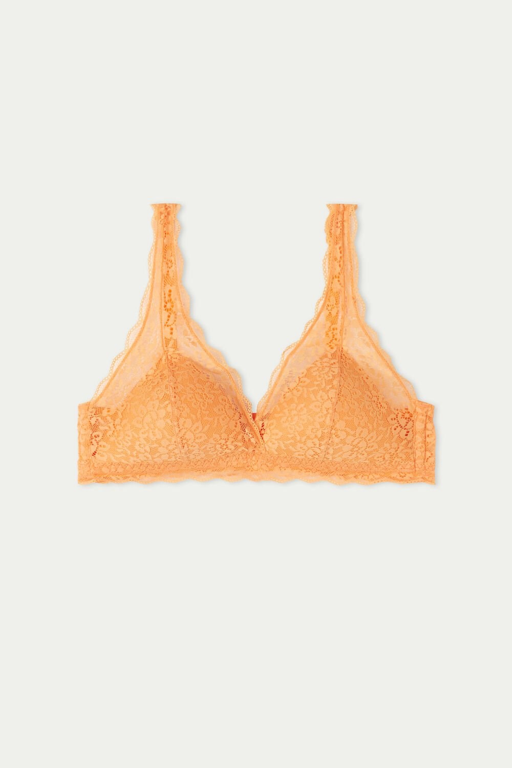 Orange Pastel Orange 253v Tezenis Havana Recycled Lace Triangle Bra | 798625-IJS