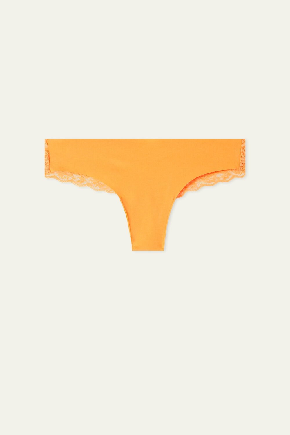 Orange Pastel Orange 253v Tezenis Laser-Cut Cotton Recycled Lace Brazilian Panties | 487629-ZST