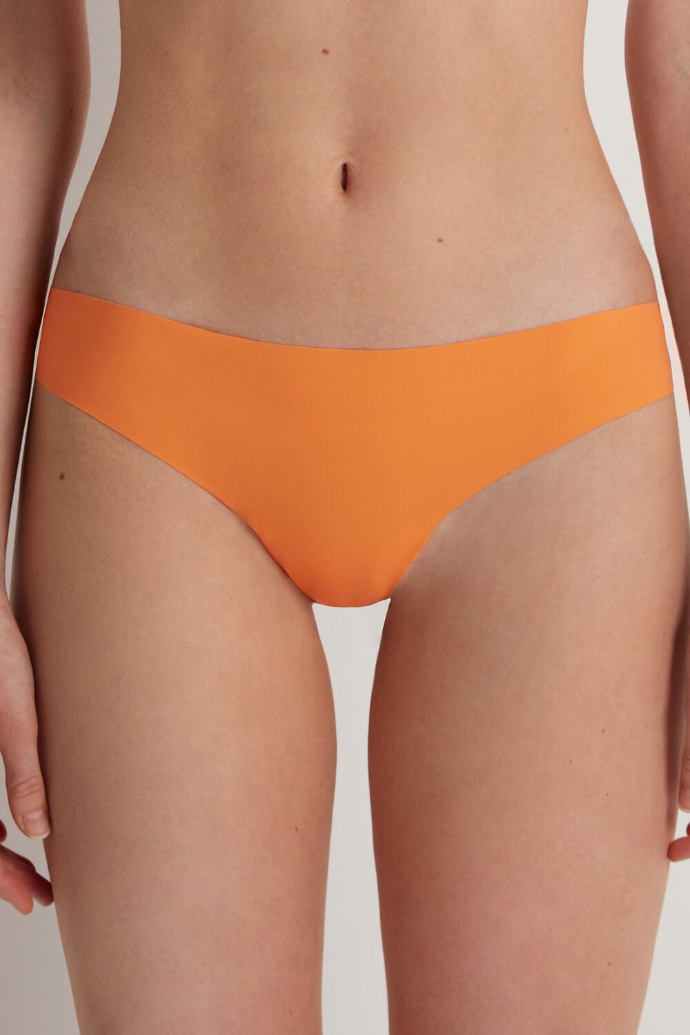 Orange Pastel Orange 253v Tezenis Raw-Edge Microfiber Cheeky | 469105-AWD