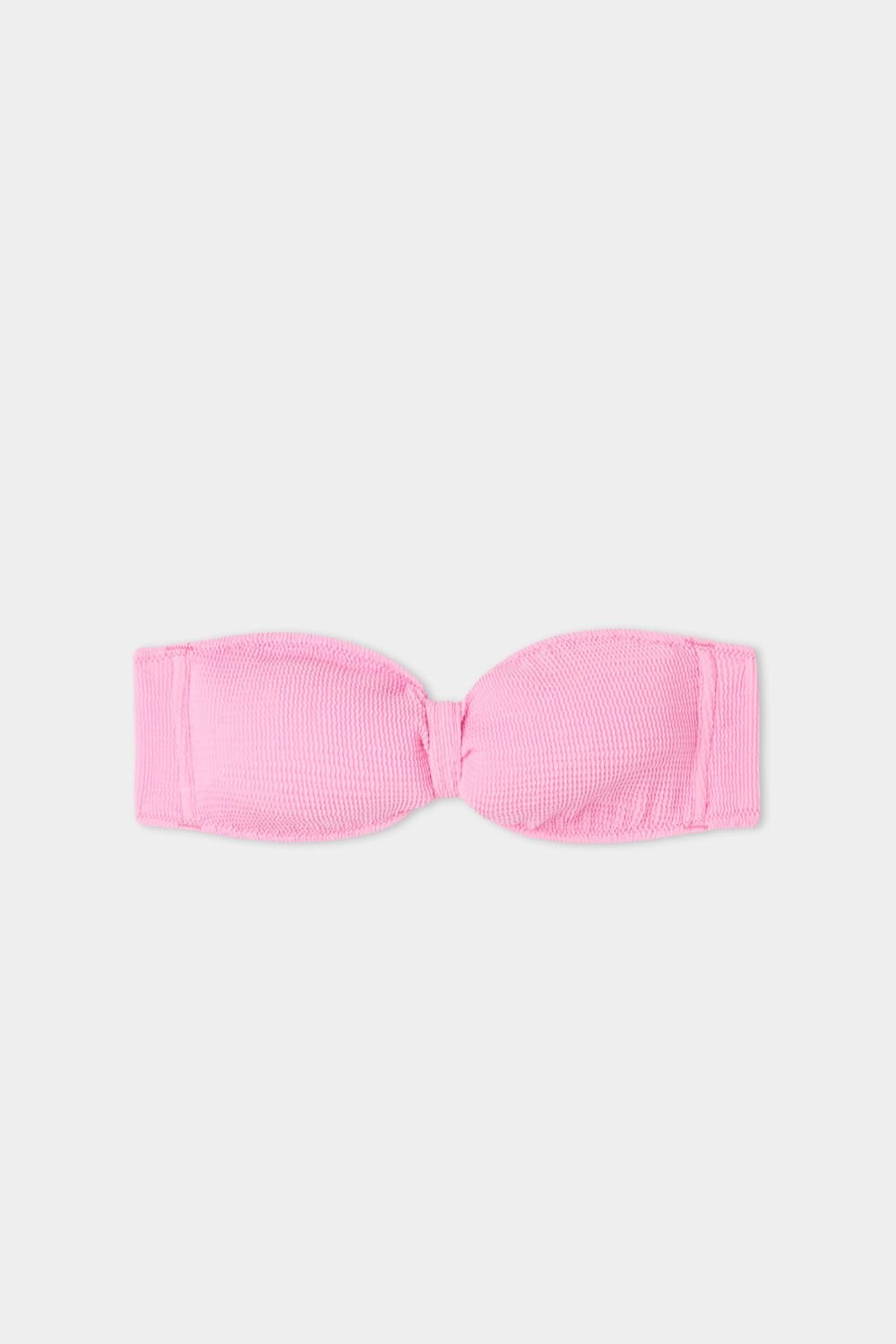 Pale Pink Hollywood Pink 560v Tezenis 3D Effect Removable Padding Bandeau Bikini Top | 236795-TPF