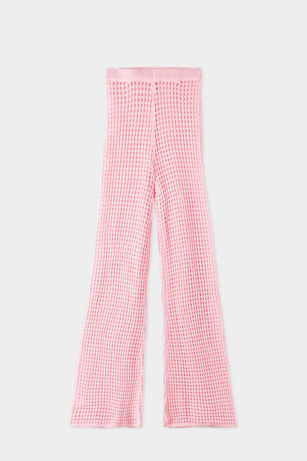 Pale Pink Hollywood Pink 560v Tezenis Full Length Palazzo Pants in Mesh Crochet | 476512-LSG