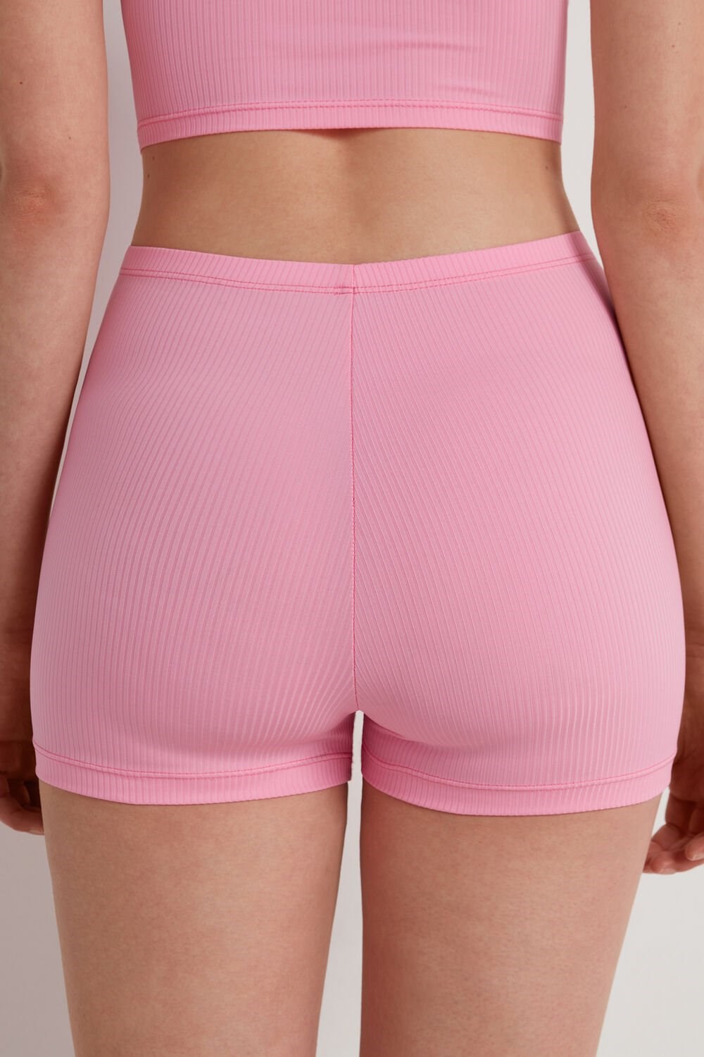 Pale Pink Hollywood Pink 560v Tezenis Ribbed Microfiber Boyshorts | 120489-WZK