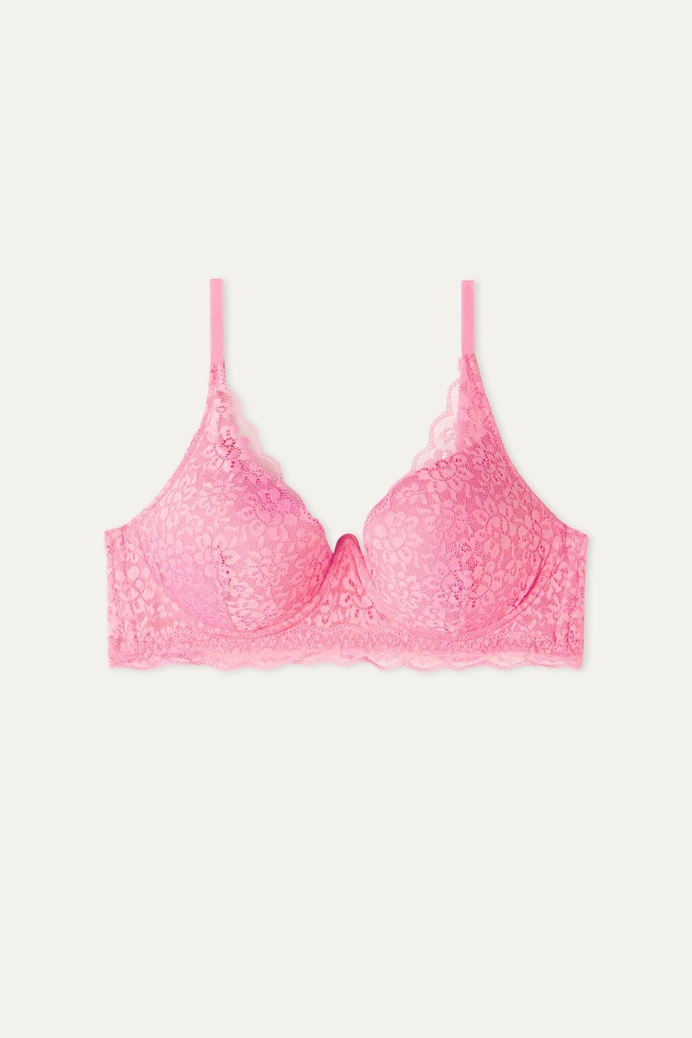 Pink Bright Pink 282v Tezenis Malibu Recycled Lace Super Push-Up Bra | 803674-YWH