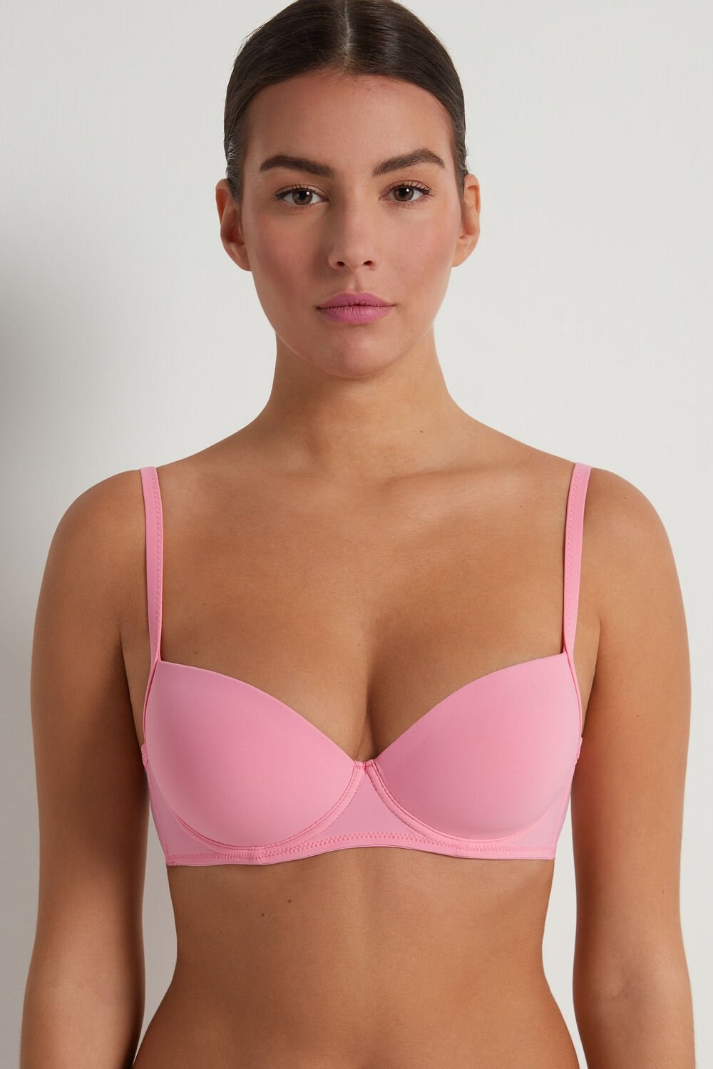 Pink Bright Pink 282v Tezenis Microfiber Wien Balconette Bra | 513084-EXK