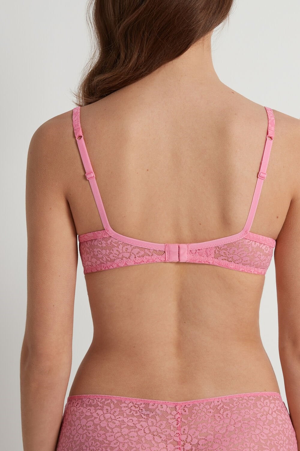 Pink Bright Pink 282v Tezenis Wien Recycled Lace Lightly Padded Balconette Bra | 257608-QHV