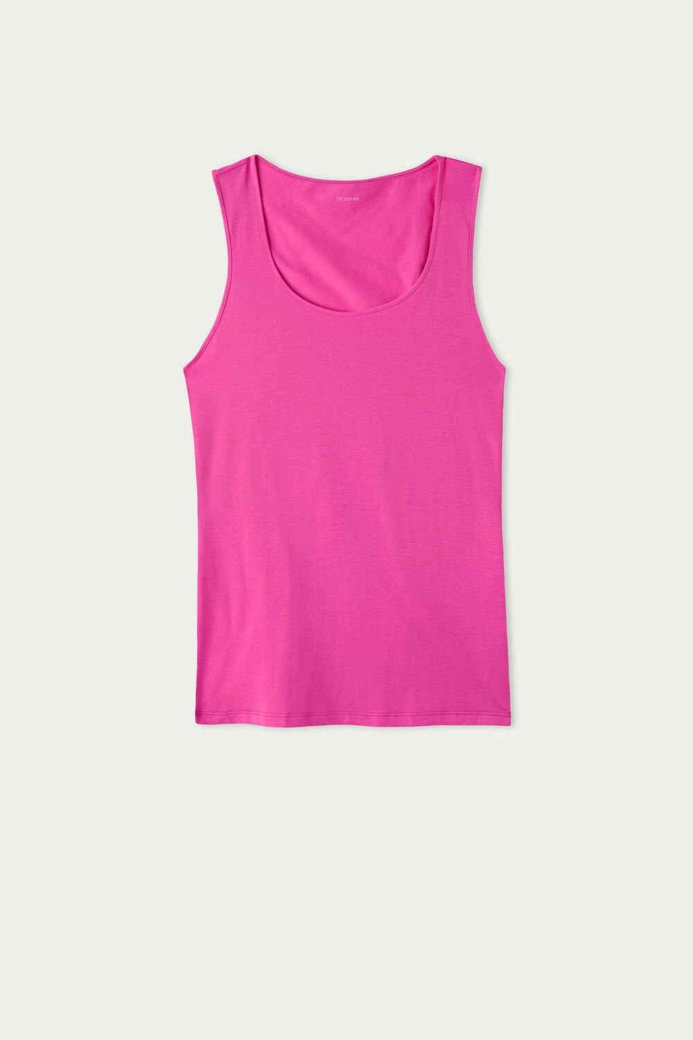 Pink Fuchsia Pink 286v Tezenis Wide-Strap Round-Neck Cotton Camisole | 182905-TYD