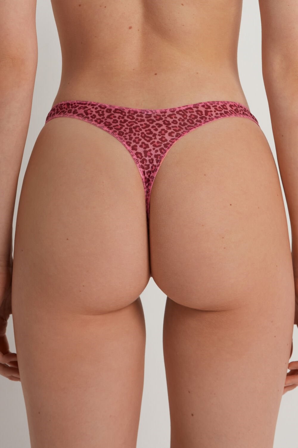 Pink Leopard Print 298v Tezenis Pretty Leopard High-Cut Thong | 548931-MPG