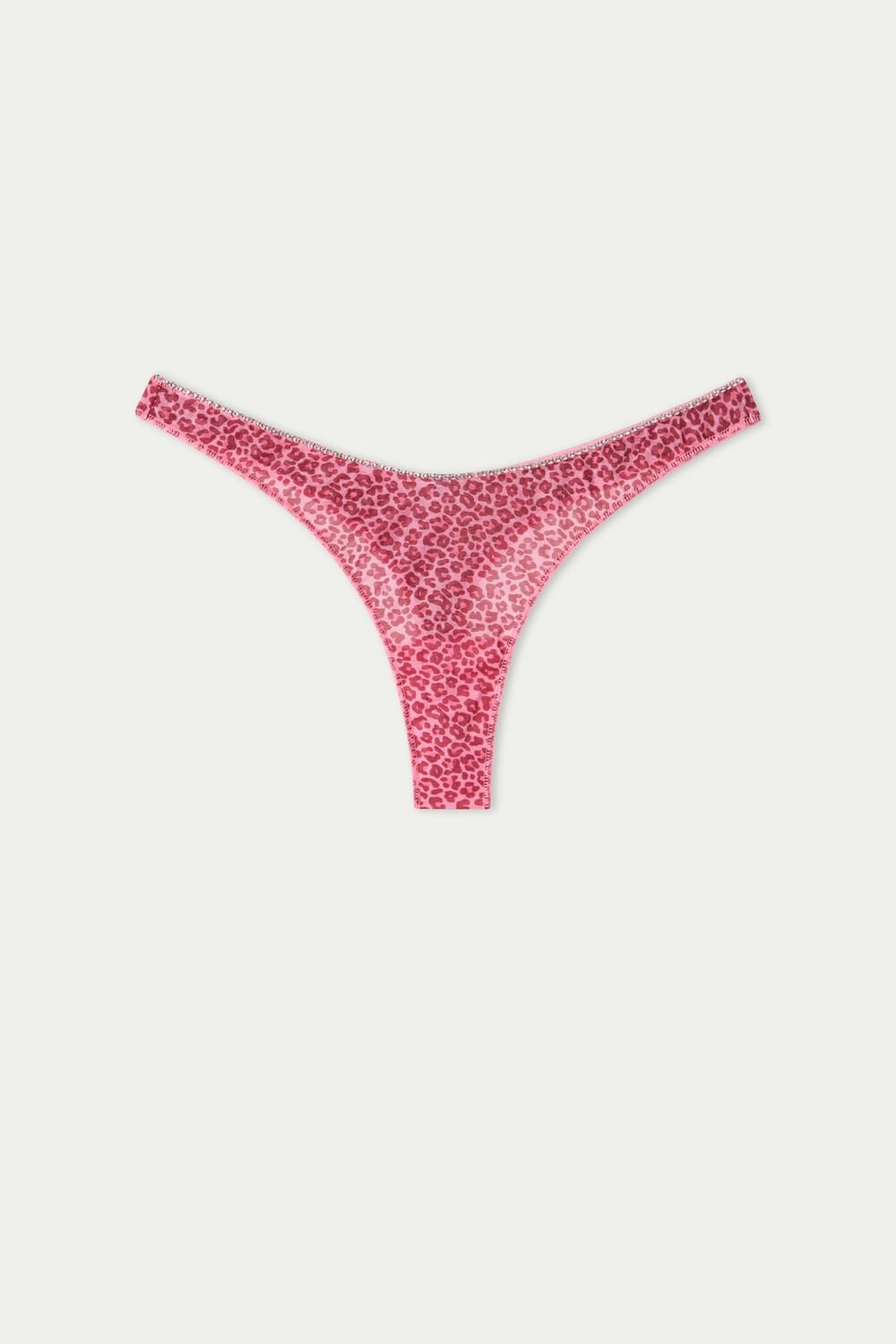 Pink Leopard Print 298v Tezenis Pretty Leopard High-Cut Thong | 548931-MPG