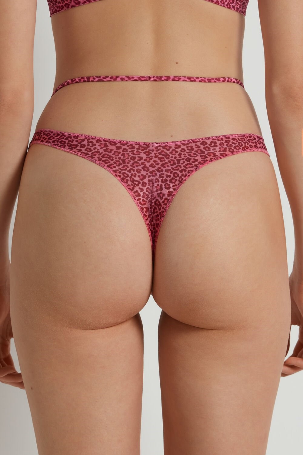 Pink Leopard Print 298v Tezenis Pretty Leopard High-Cut Brazilian Panties | 946517-LNE