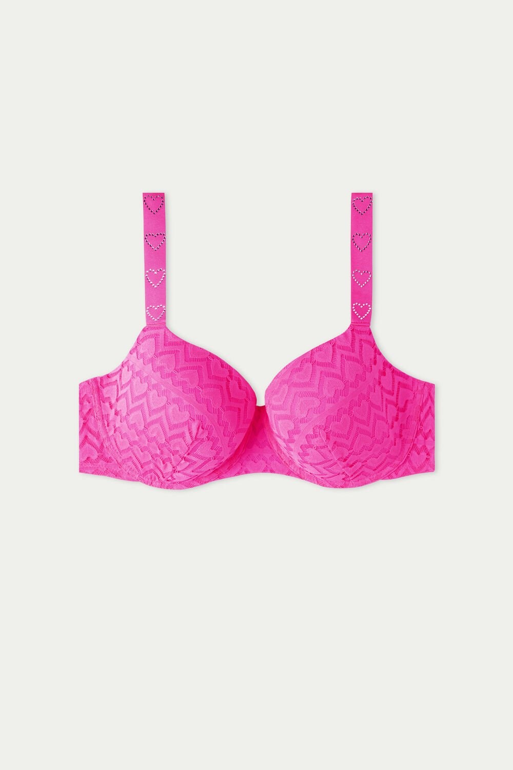 Pink Neon Pink 281v Tezenis Lovely Lace Prague Full Cover Balconette Bra | 254897-MQO