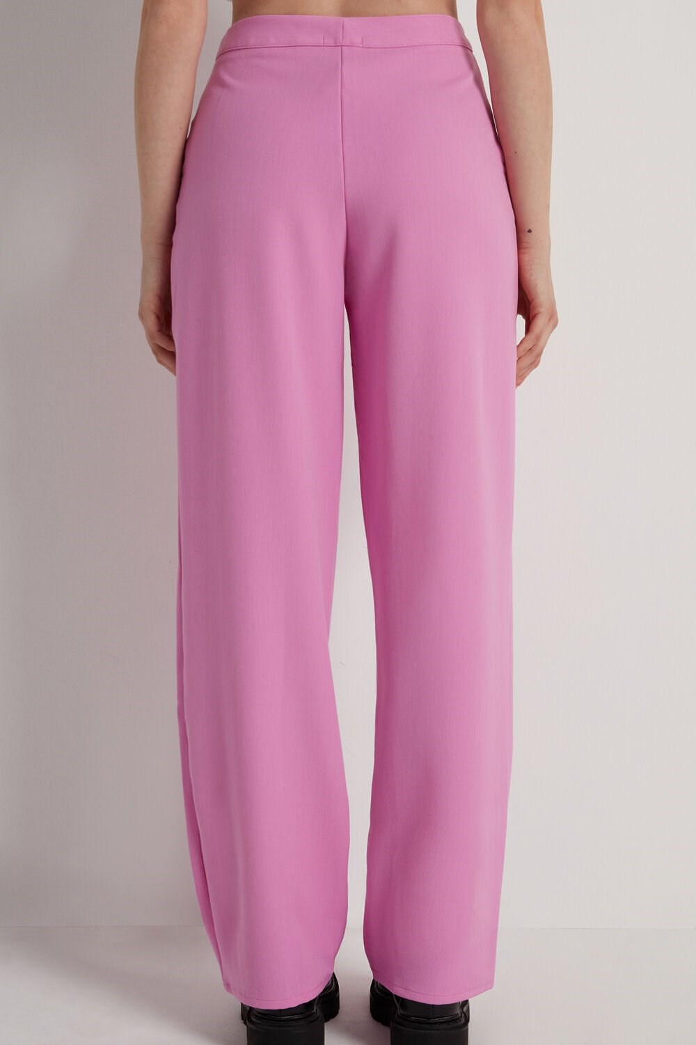 Pink Pink Mallow 287v Tezenis Straight Cloth Pants with Pockets | 763825-QOU