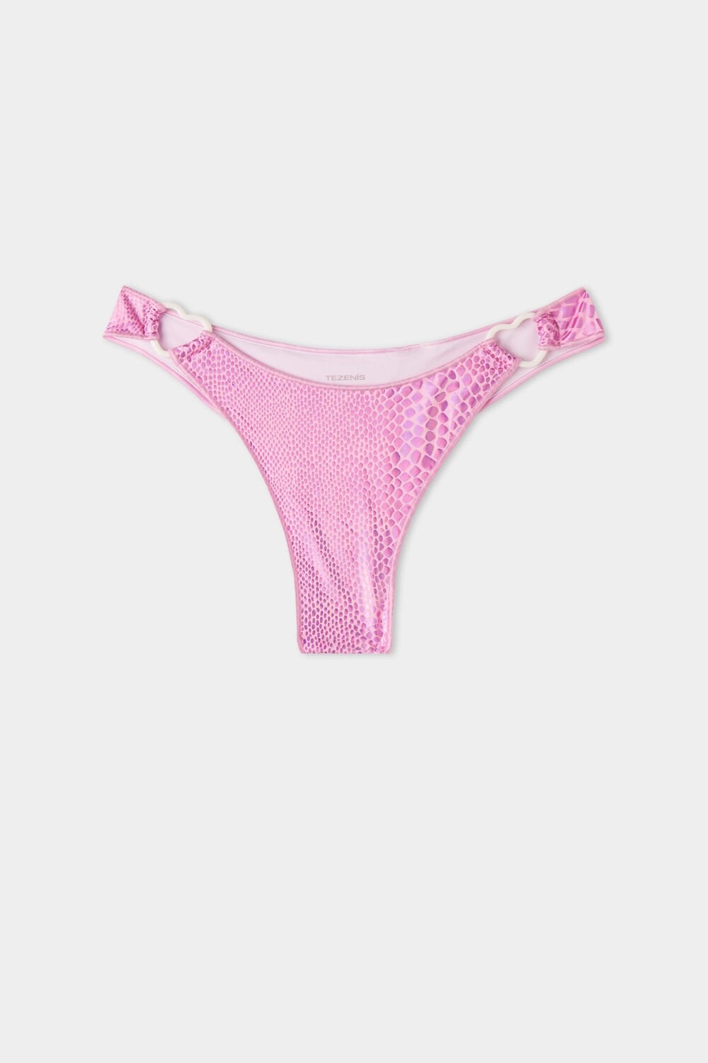 Pink Pink Snake 562v Tezenis Lovely Snake High-Cut Brazilian Bikini Bottoms | 687103-NPR