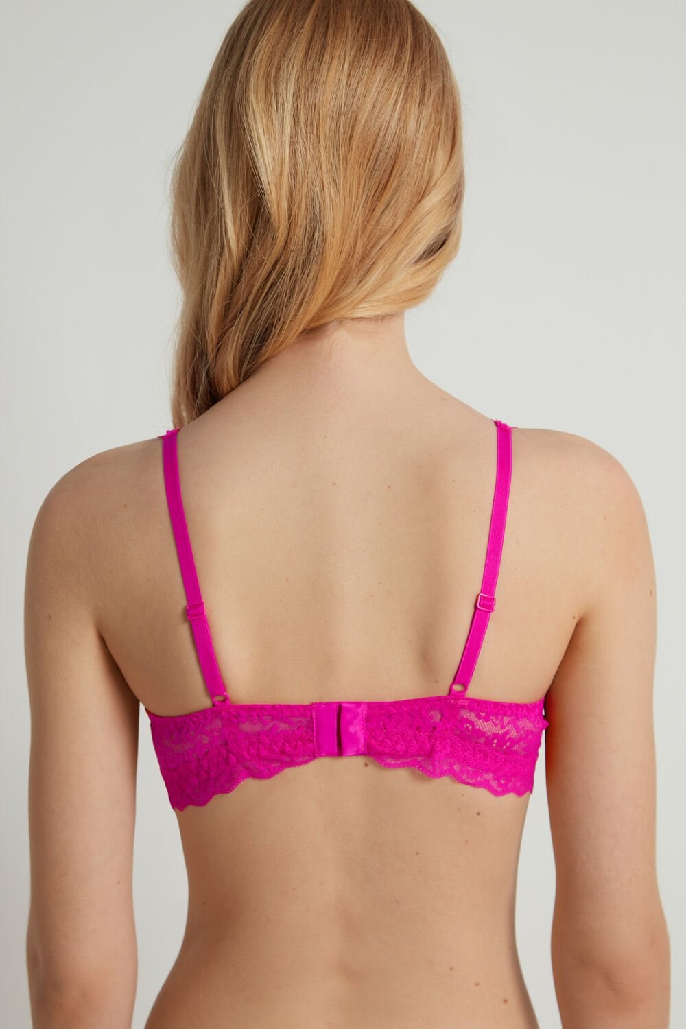 Pink Summer Fuchsia 534v Tezenis Havana Recycled Lace Triangle Bra | 968357-NUS