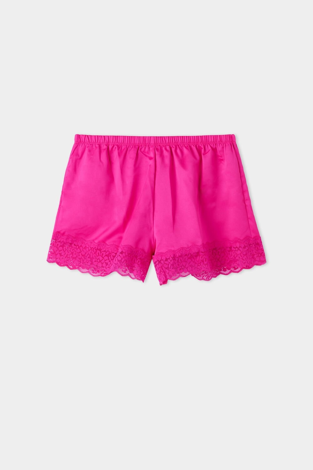 Pink Summer Fuchsia 534v Tezenis Lace and Satin Shorts | 382740-YTX