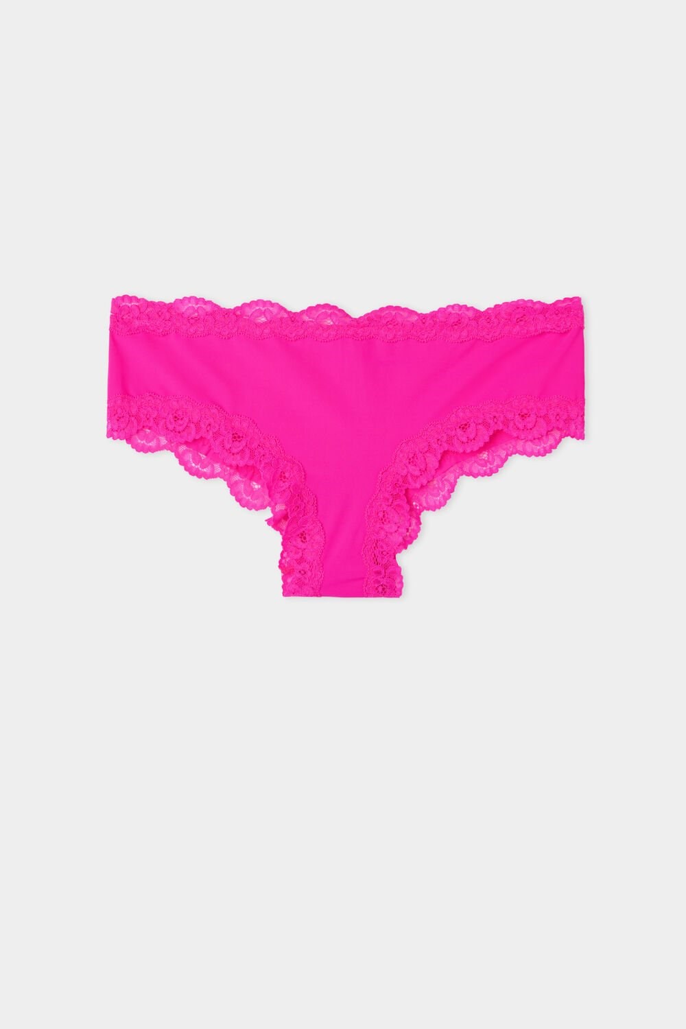 Pink Summer Fuchsia 534v Tezenis Lace and Microfiber Cheeky Hipster | 384061-ONC