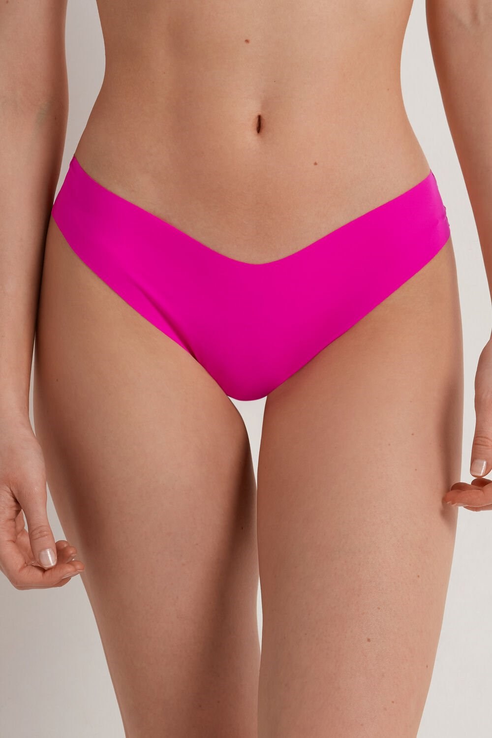 Pink Summer Fuchsia 534v Tezenis Microfiber V-Shaped Laser-Cut Brazilian Panties | 608751-JEM