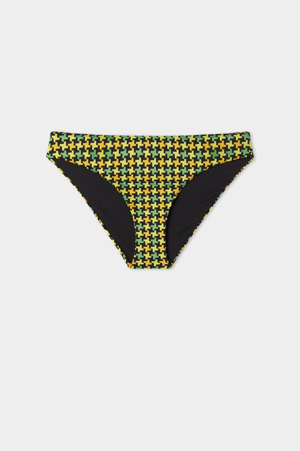 Print Black Houndstooth Print 552v Tezenis Classic Houndstooth Bikini Bottoms | 642135-AZV