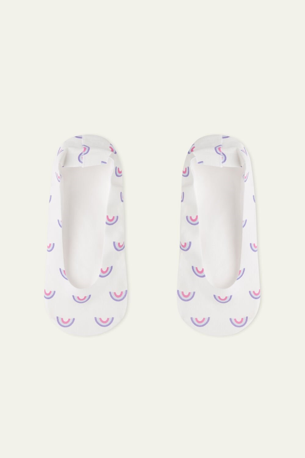 Print White Rainbows 445v Tezenis Fancy Cotton Shoe Liners | 237956-XAH