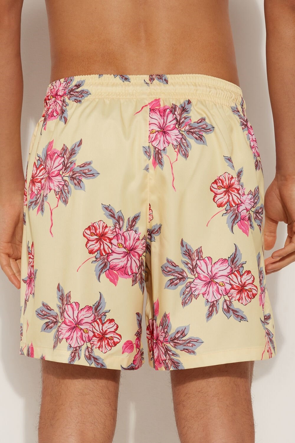 Print Yellow Hibiscus Print 539v Tezenis Printed Swim Trunks | 648917-TWR