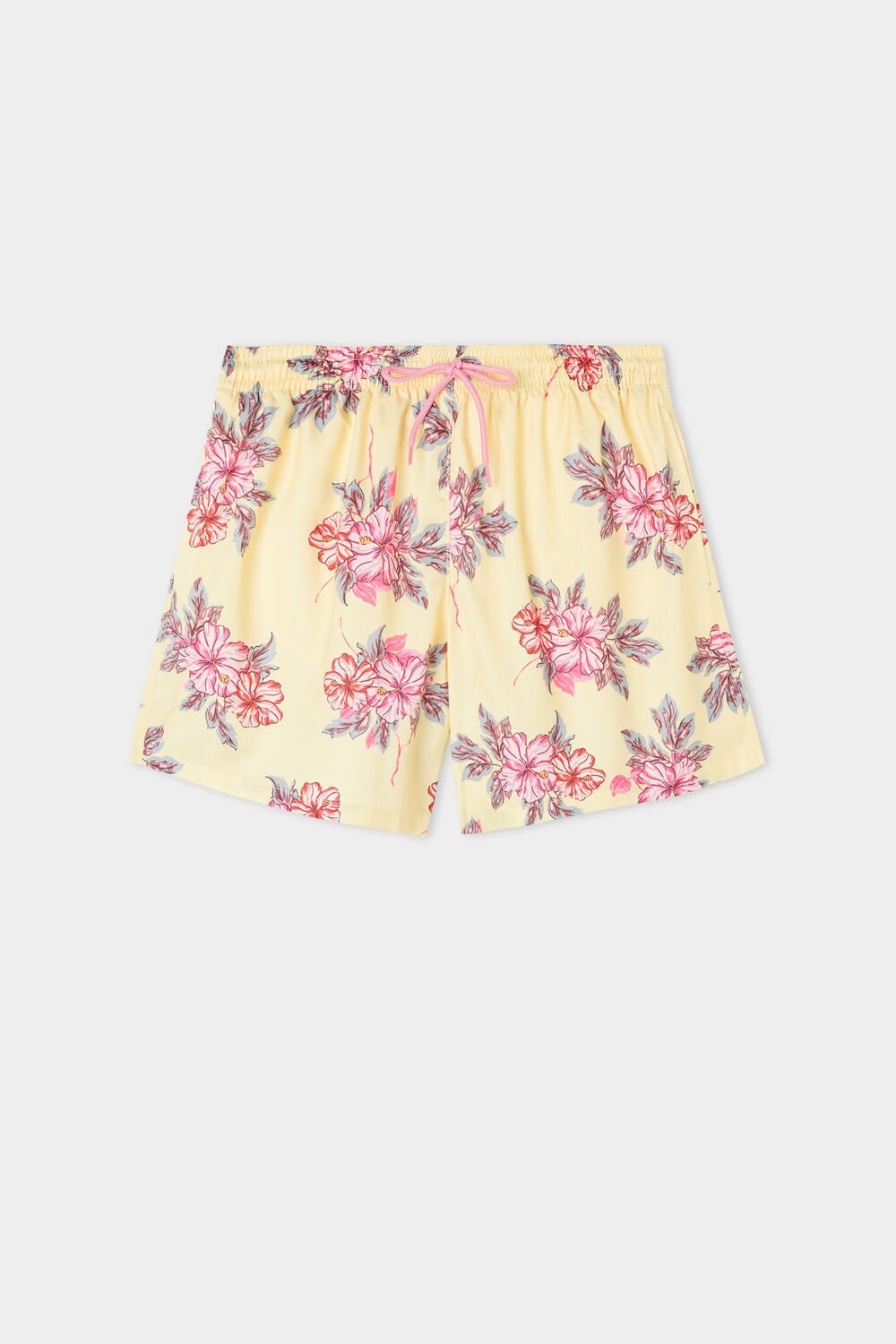 Print Yellow Hibiscus Print 539v Tezenis Printed Swim Trunks | 648917-TWR