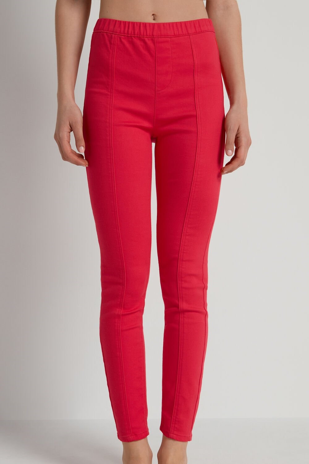 Red Strawberry Red 333v Tezenis High Waist Seamed Leggings | 387692-KVM