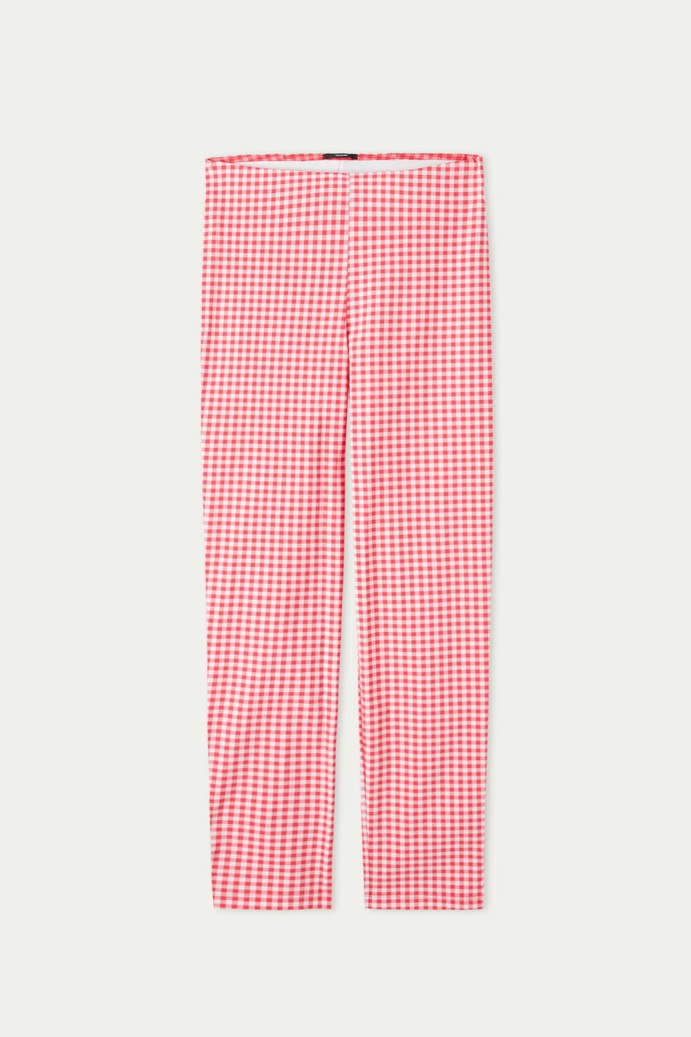 Red Strawberry Red Gingham Print 335v Tezenis Printed Capri Leggings | 194673-CZI